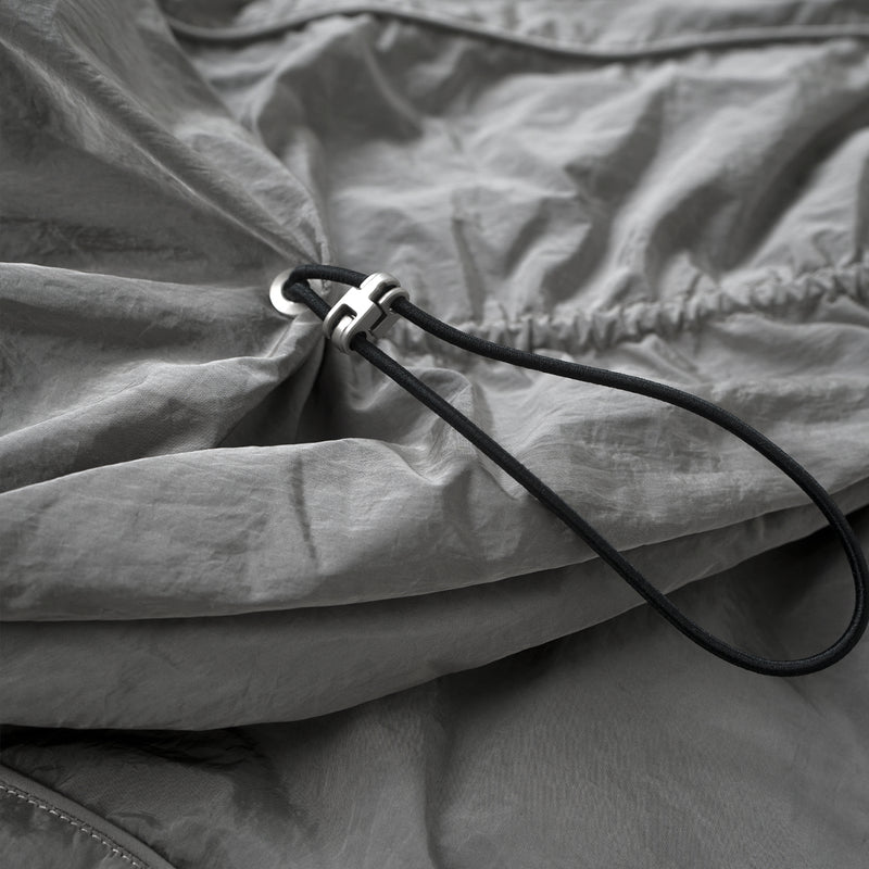 HOOD PANELLED JACKET/ GREY