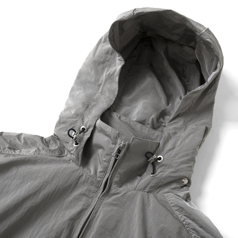 HOOD PANELLED JACKET/ GREY