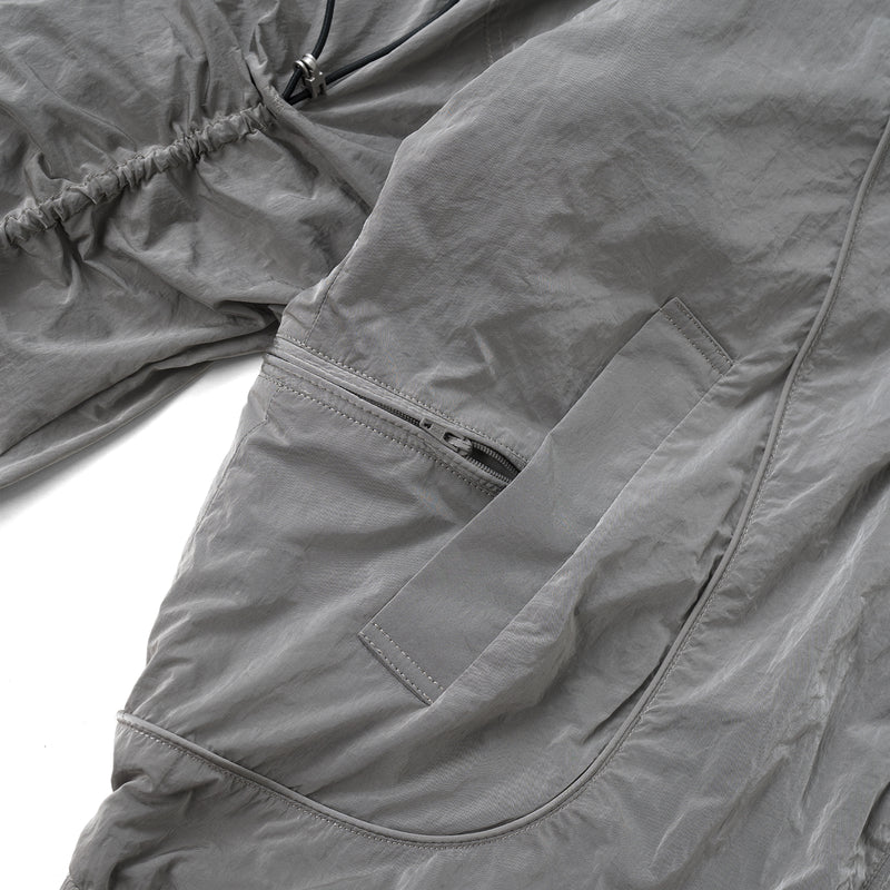 HOOD PANELLED JACKET/ GREY