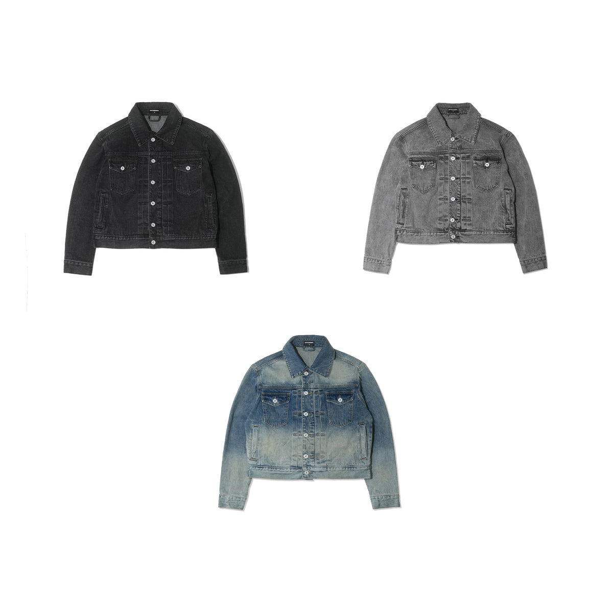 TRUCKER DENIM JACKET WASHED / GREY