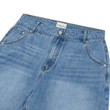 OWST LOOSE DENIM SHORTS - MID-WASH BLUE