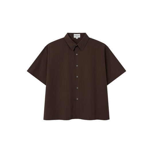 OWST MINI LOGO BACK SHIRT - BROWN 