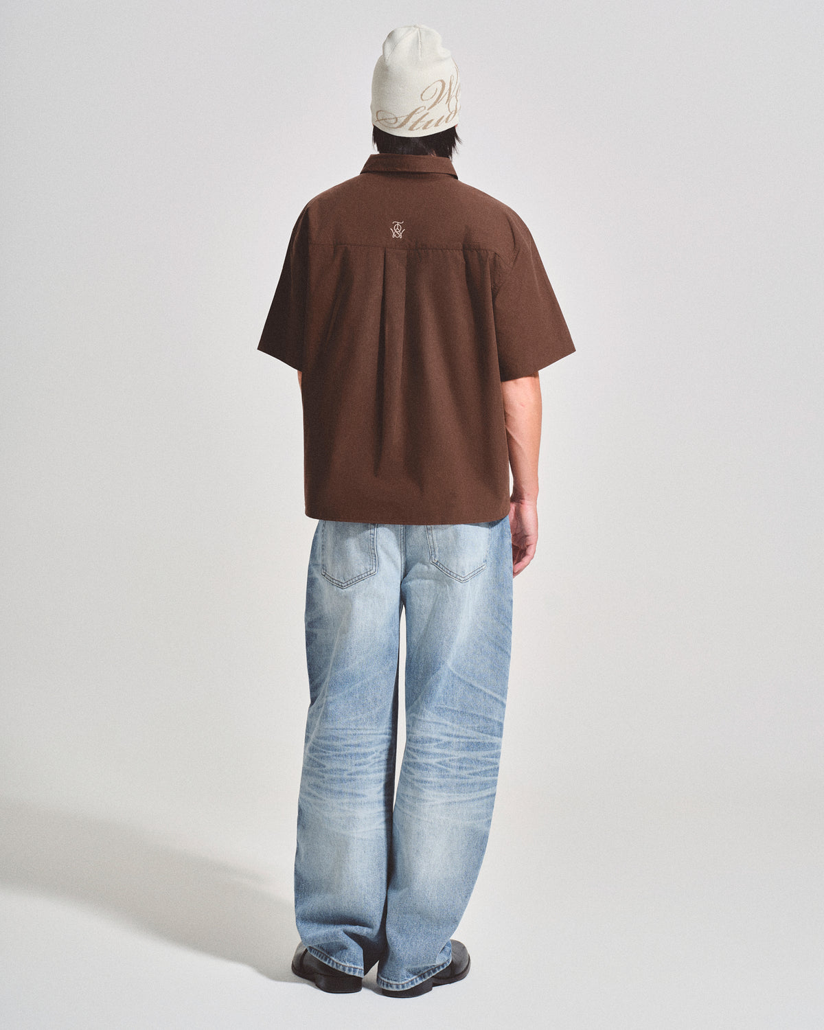 OWST MINI LOGO BACK SHIRT - BROWN 