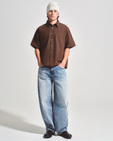 OWST MINI LOGO BACK SHIRT - BROWN 