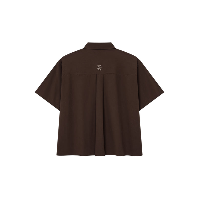 OWST MINI LOGO BACK SHIRT - BROWN 
