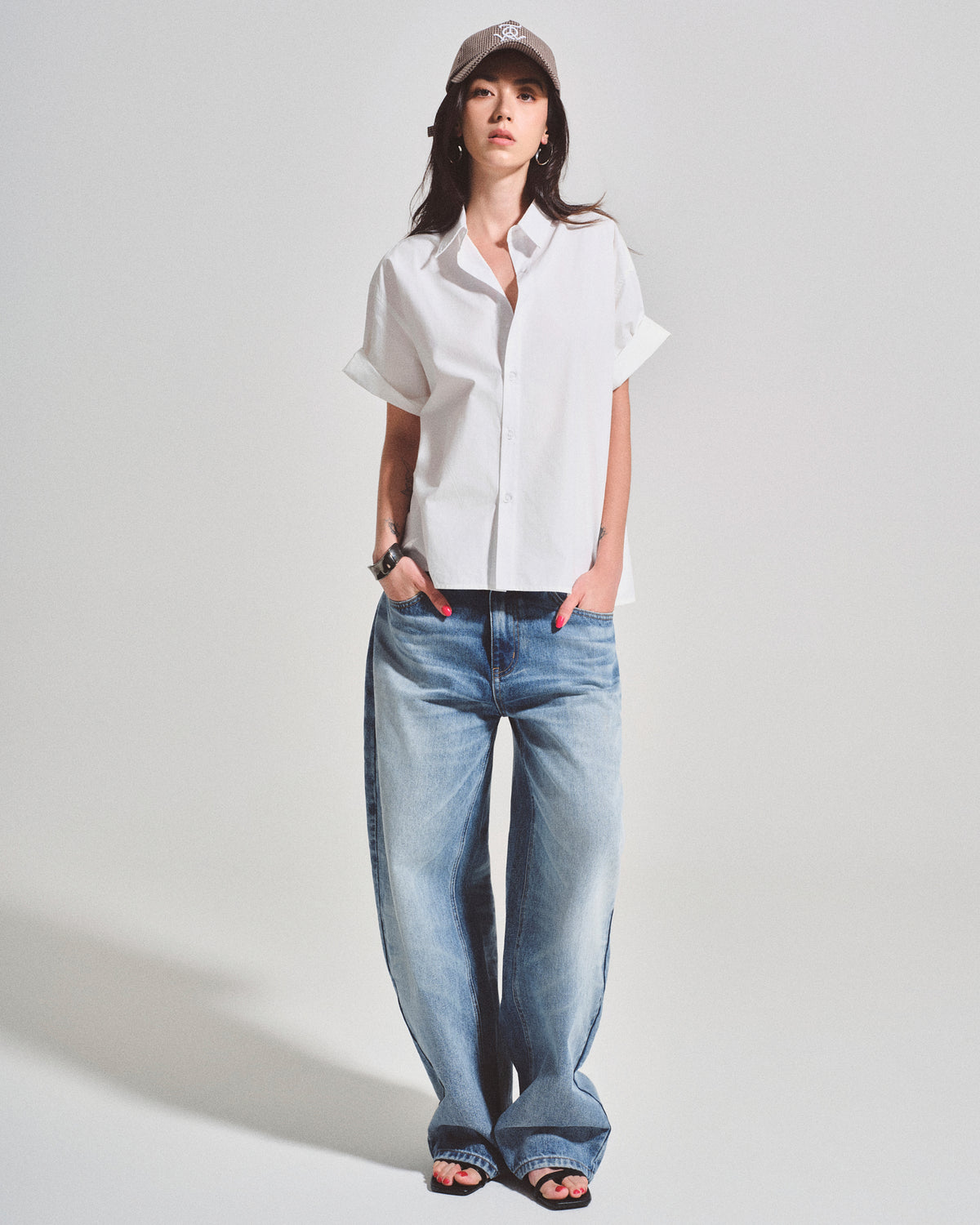 OWST MINI LOGO BACK SHIRT - CREAM