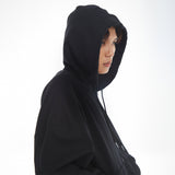 METAL ZIPPED HOODIE/ BLACK
