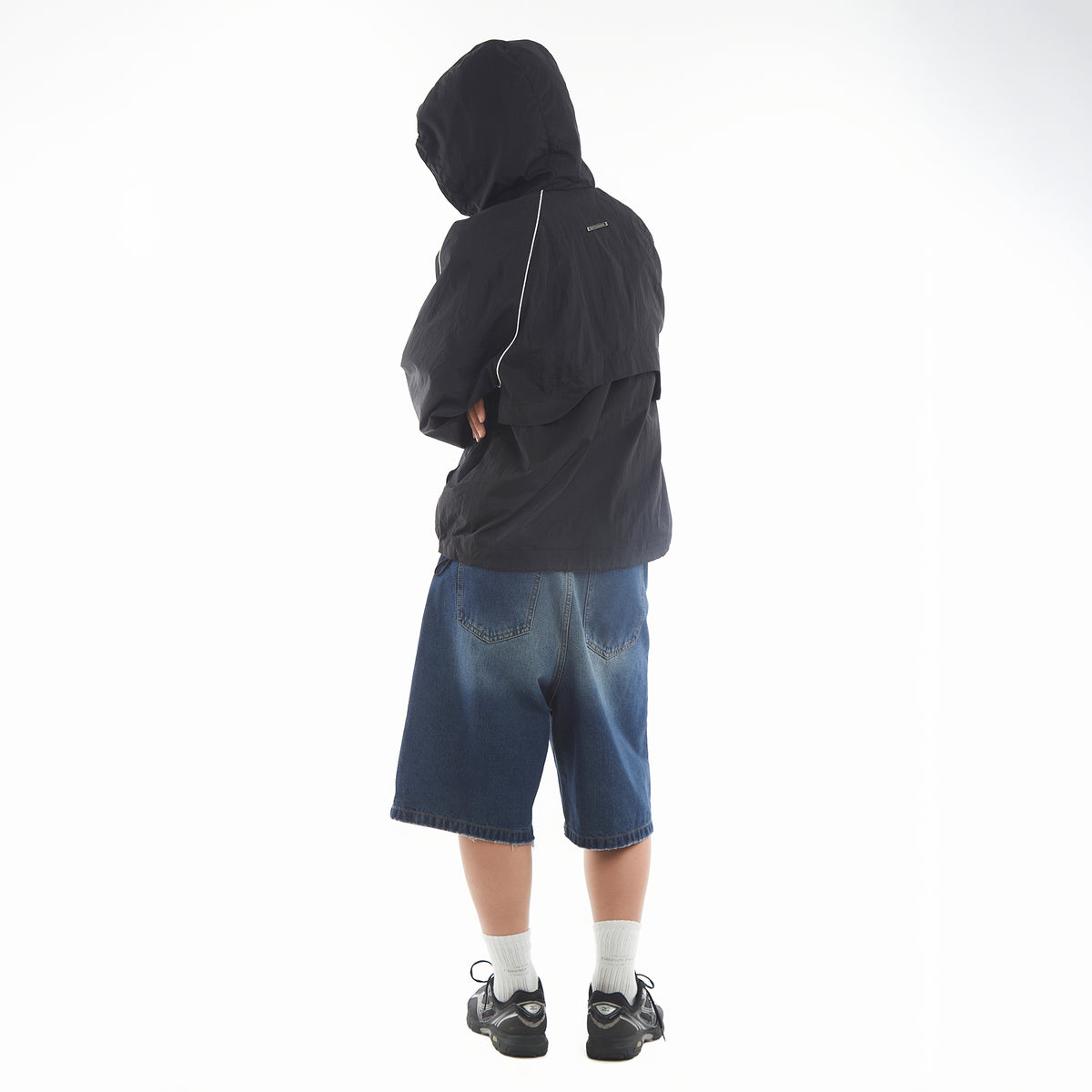 BASIC LINE WINDBREAKER JACKET/ BLACK