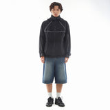 BASIC LINE WINDBREAKER JACKET/ BLACK
