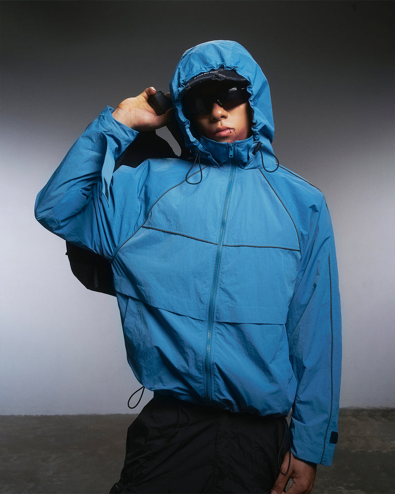 BASIC LINE WINDBREAKER JACKET/ BLUE