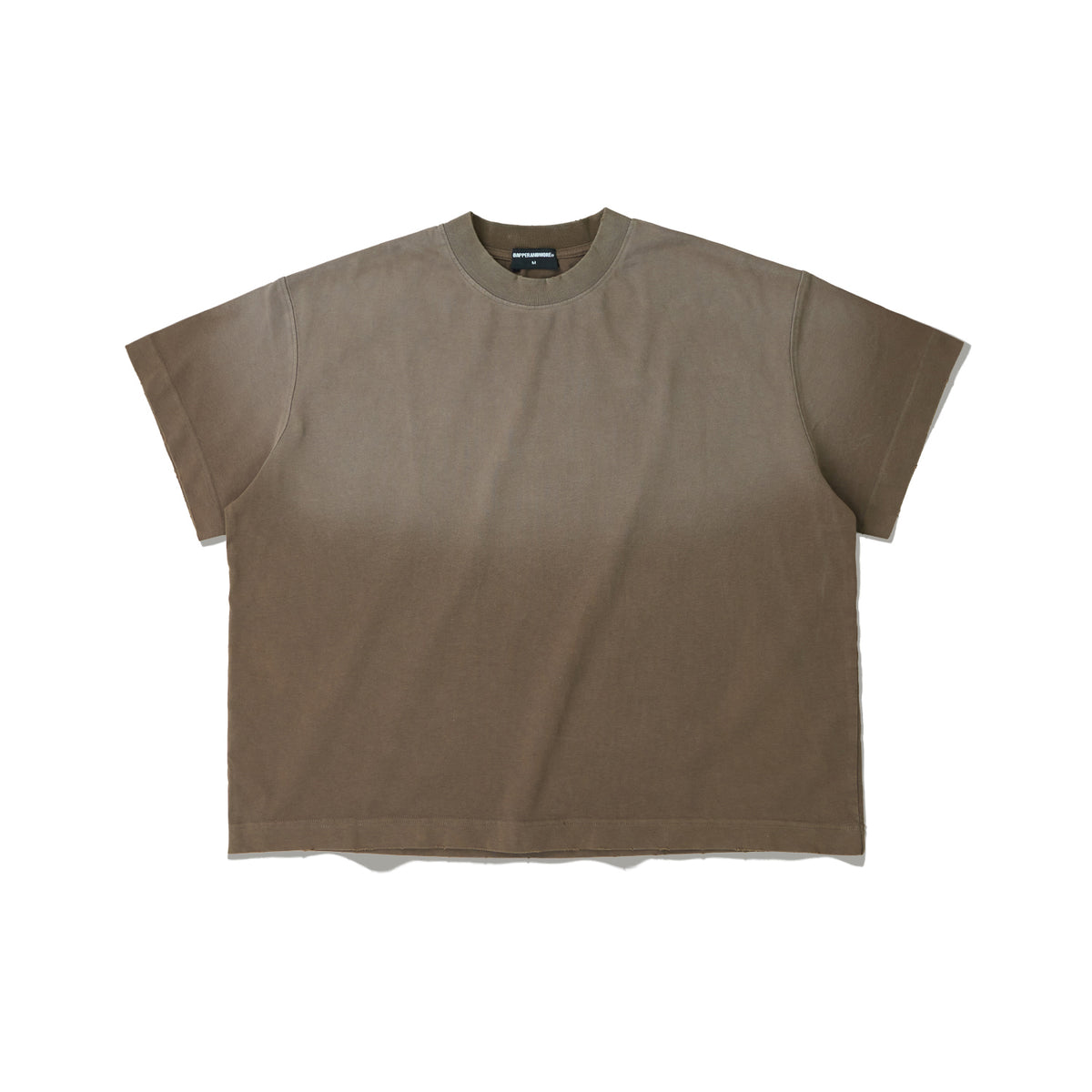 WASHED BOXY T-SHIRT/ BROWN