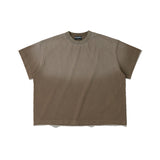 WASHED BOXY T-SHIRT/ BROWN
