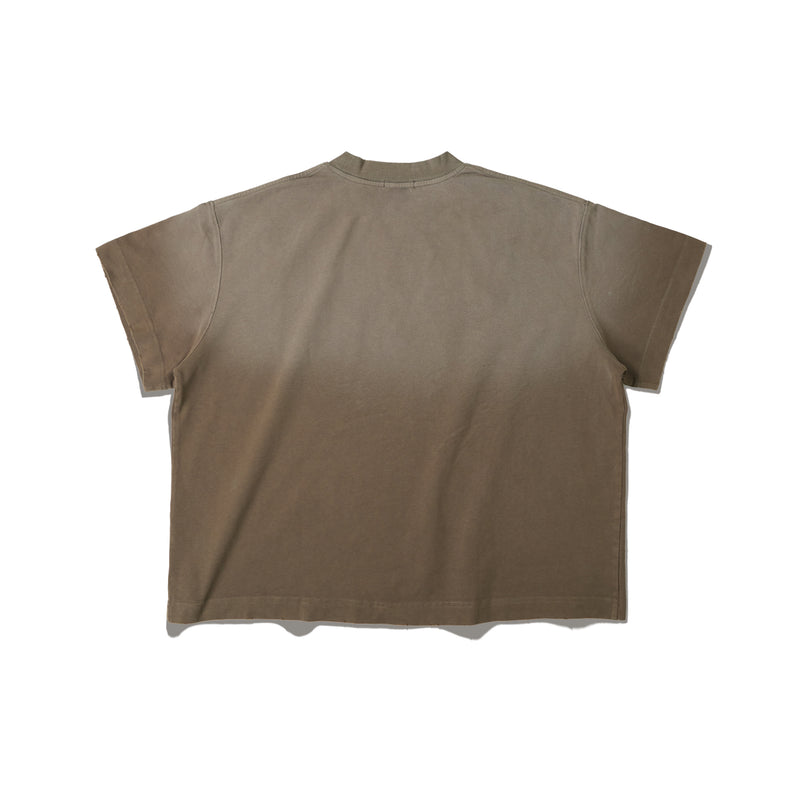 WASHED BOXY T-SHIRT/ BROWN