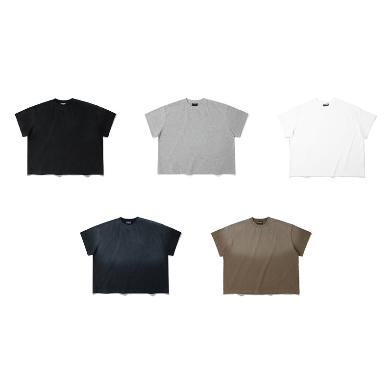 WASHED BOXY T-SHIRT/ BROWN