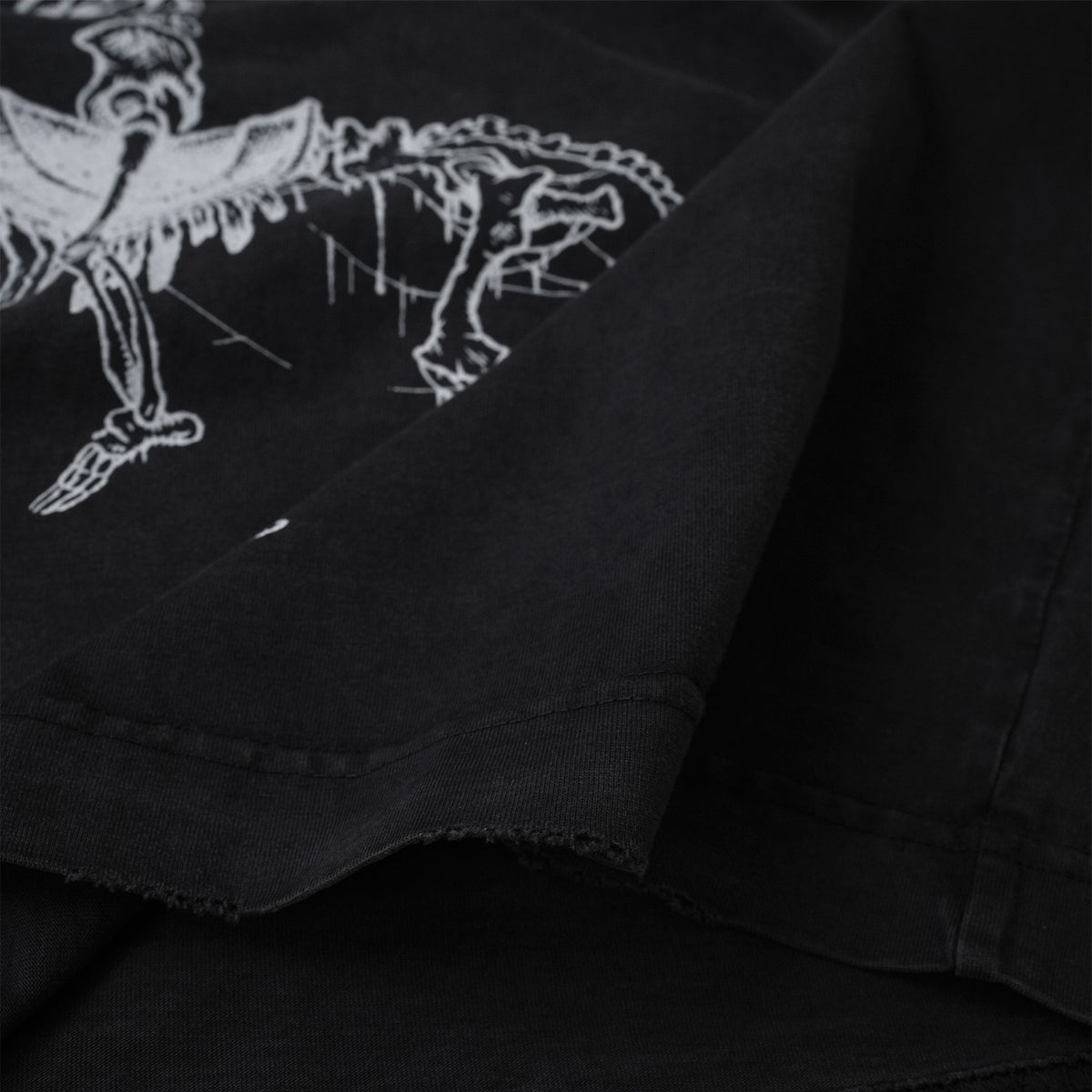 SKELETON HORSE WASH T-SHIRT/ BLACK