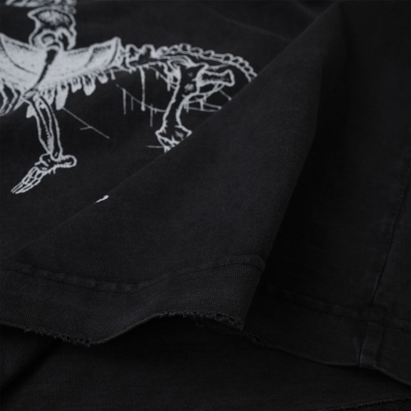SKELETON HORSE WASH T-SHIRT/ BLACK