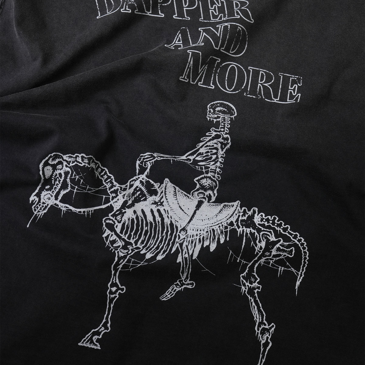 SKELETON HORSE WASH T-SHIRT/ BLACK
