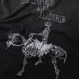 SKELETON HORSE WASH T-SHIRT/ BLACK