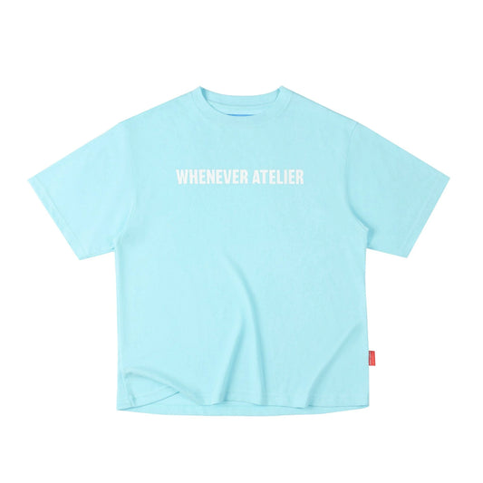 BABY BLUE "WHENEVER " STAR MANIFESTO T-SHIRT