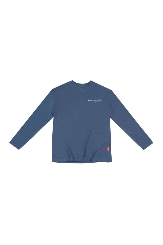 NAVY "WHENEVER" STAR MANIFESTO LONGSLEEVES