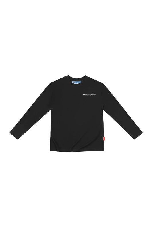 BLACK "WHENEVER" STAR MANIFESTO LONGSLEEVES