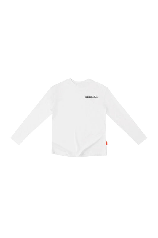 WHITE "WHENEVER" STAR MANIFESTO LONGSLEEVES