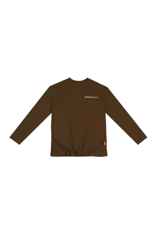 BROWN "WHENEVER" STAR MANIFESTO LONGSLEEVES