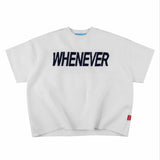 WHITE WHENEVER “ SIGNATURE KNIT T - SHIRT