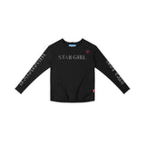 BLACK “WHENEVER” STAR GIRL LONG SLEEVE