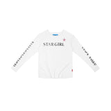 WHITE “WHENEVER” STAR GIRL LONG SLEEVE