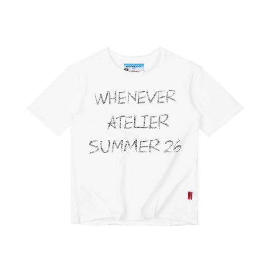 WHITE “WHENEVER” SUMMER 26 T-SHIRT