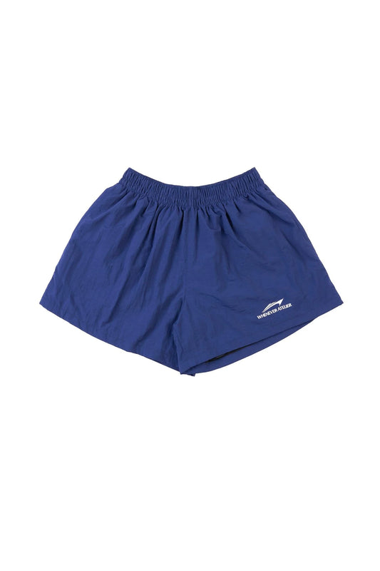 NAVY "WHENEVER" YATCH LOGO SHORTS
