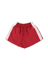 RED "WHENEVER" YATCH LOGO SHORTS