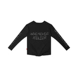 BLACK “WHENEVER” STAR GIRL LONG SLEEVE