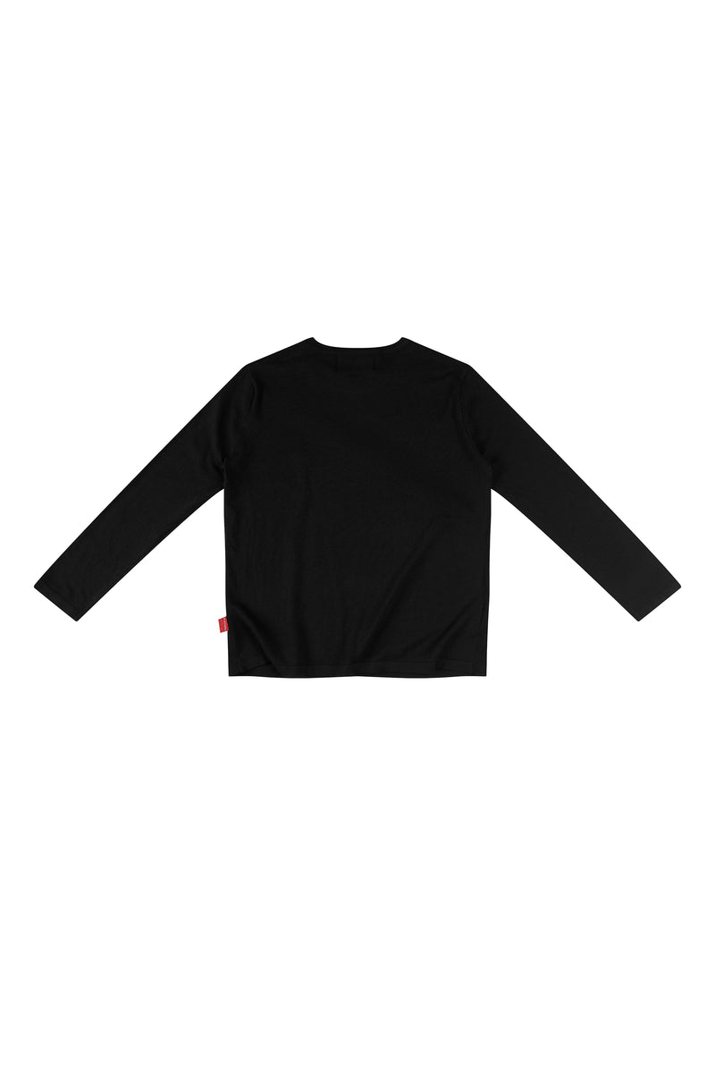 BLACK “WHENEVER” SAKURA LONGSLEEVES T-SHIRT
