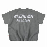 GREY WHENEVER “ SIGNATURE KNIT T - SHIRT