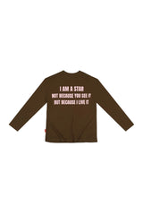 BROWN "WHENEVER" STAR MANIFESTO LONGSLEEVES