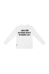 WHITE "WHENEVER" STAR MANIFESTO LONGSLEEVES