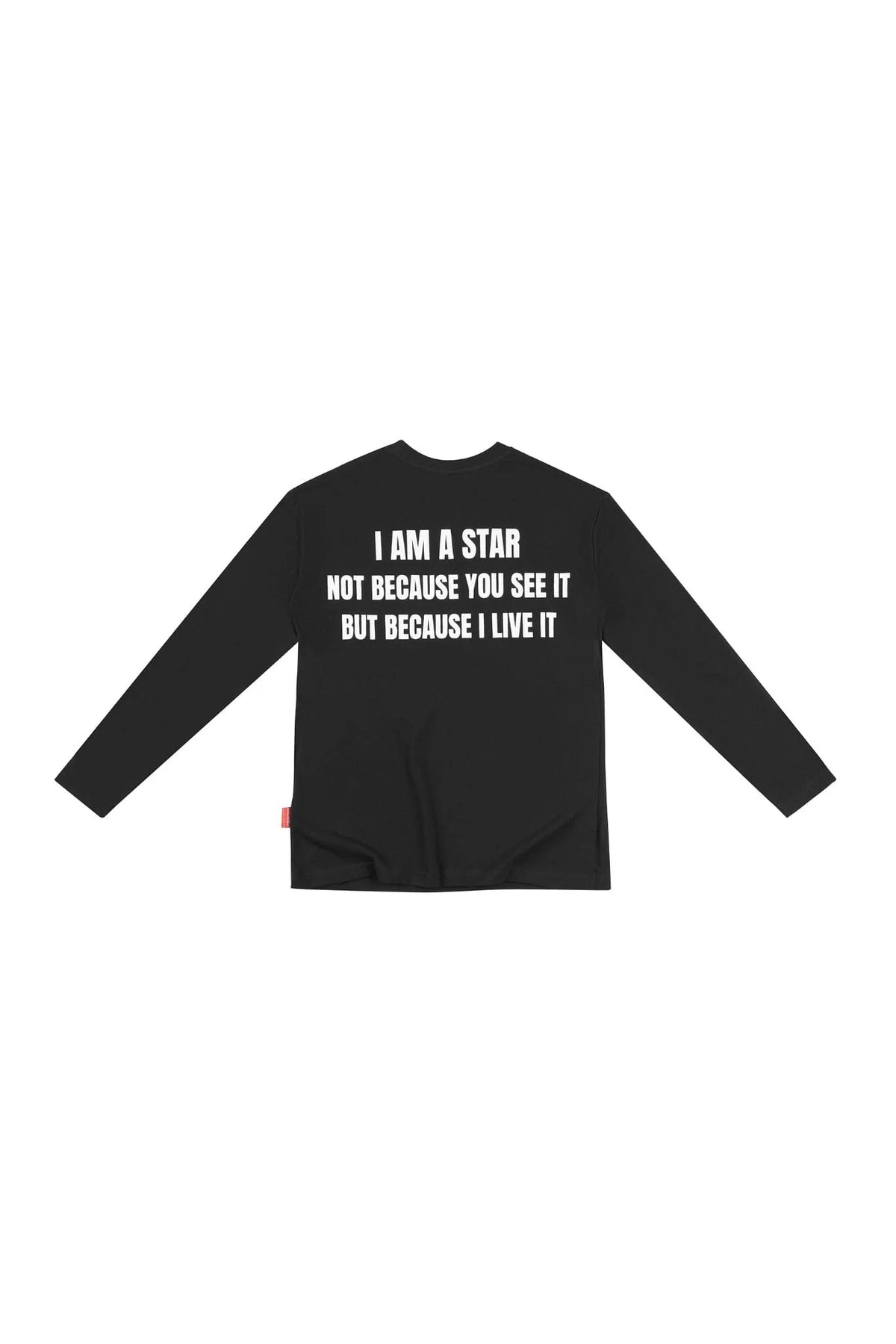 BLACK "WHENEVER" STAR MANIFESTO LONGSLEEVES