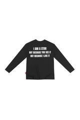 BLACK "WHENEVER" STAR MANIFESTO LONGSLEEVES