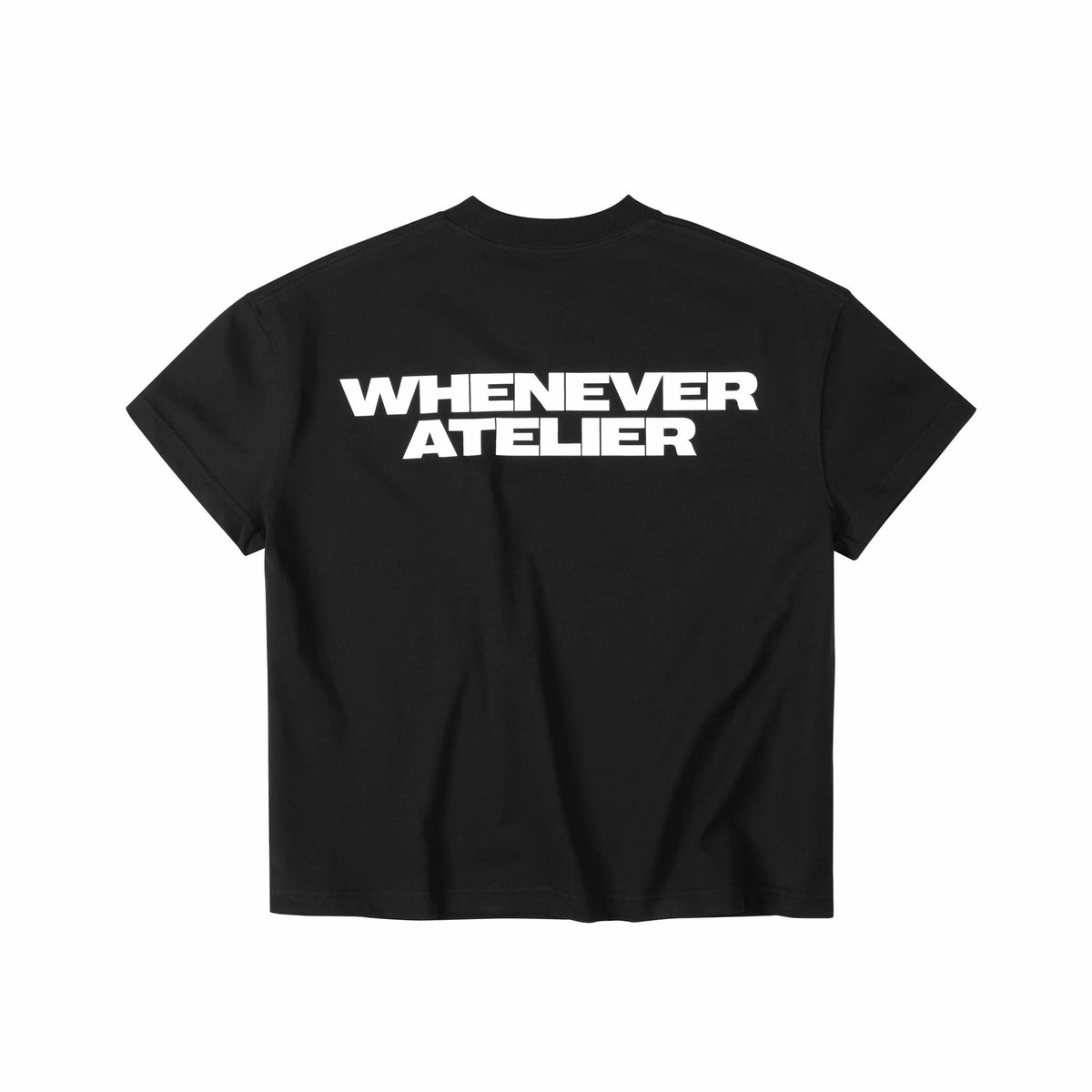 BLACK "WHENEVER" LOGO SS26 T-SHIRT