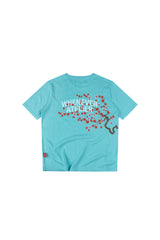TIFFANY BLUE “WHENEVER” SAKURA LOGO T-SHIRT