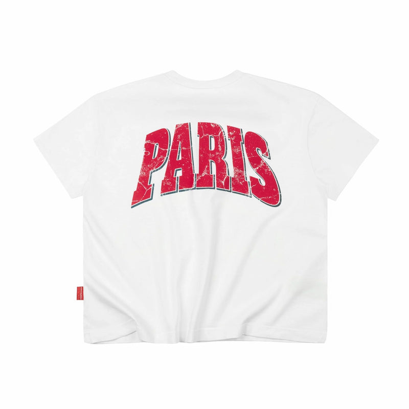WHITE "WHENEVER" PARIS T-SHIRT 