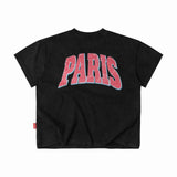 BLACK "WHENEVER" PARIS T-SHIRT 