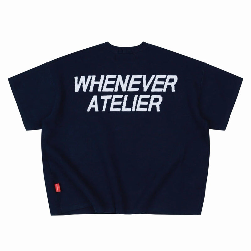 NAVY “ WHENEVER “ SIGNATURE KNIT