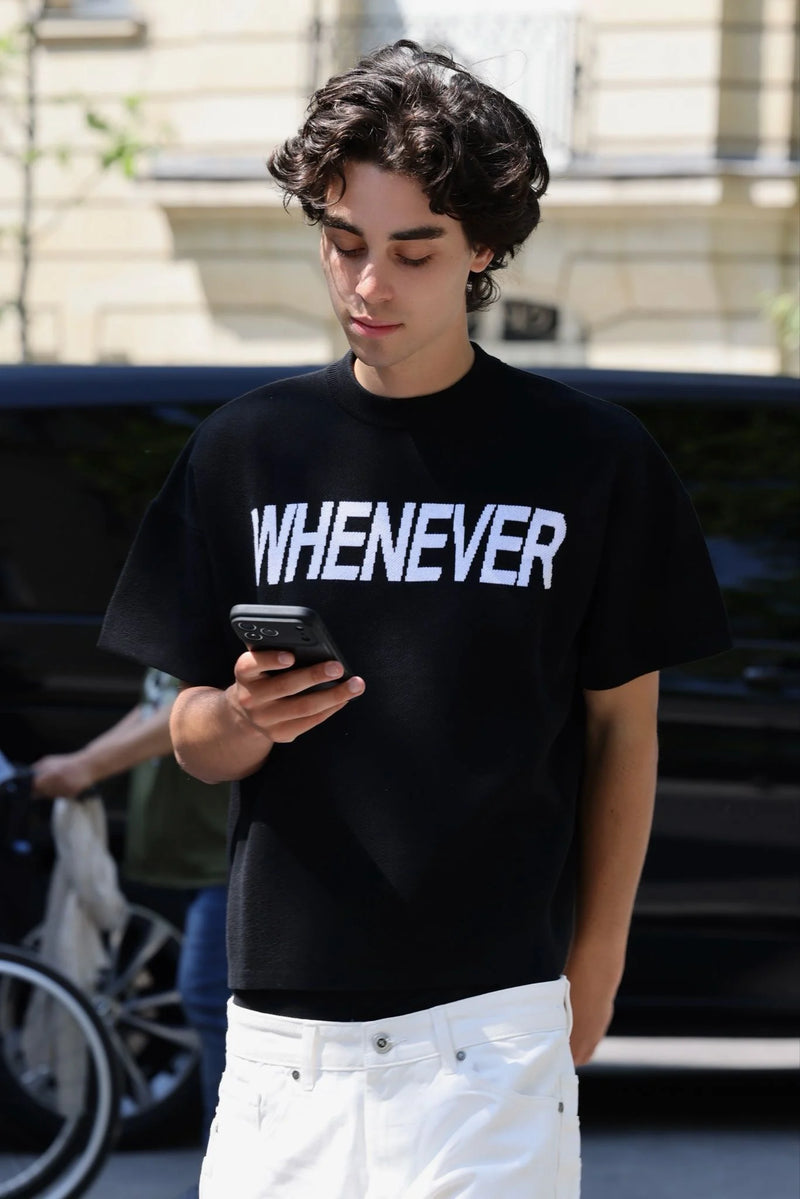 NAVY “ WHENEVER “ SIGNATURE KNIT