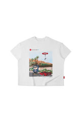 WHITE "WHENEVER" LA POP-UP  T-SHIRT