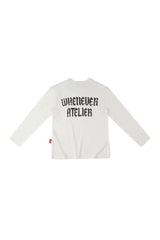 WHITE "WHENEVER" STAR BOY LONG SLEEVE T-SHIRT