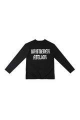 BLACK "WHENEVER" STAR BOY LONG SLEEVE T-SHIRT