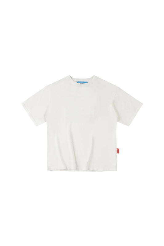 WHITE "WHENEVER" DISTRESSED LOGO T-SHIRT